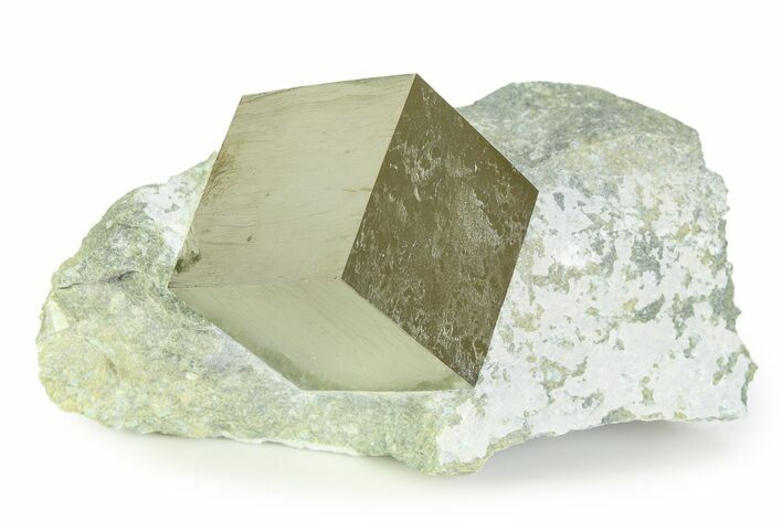 Large, Natural Pyrite Cube In Rock - Navajun, Spain #343205